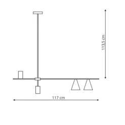 Best Dekoracyjna lampa nad stół LP-074/4PL BK/GD ARIZONA | Kaja Oświetlenie Żyrandole Nowoczesne