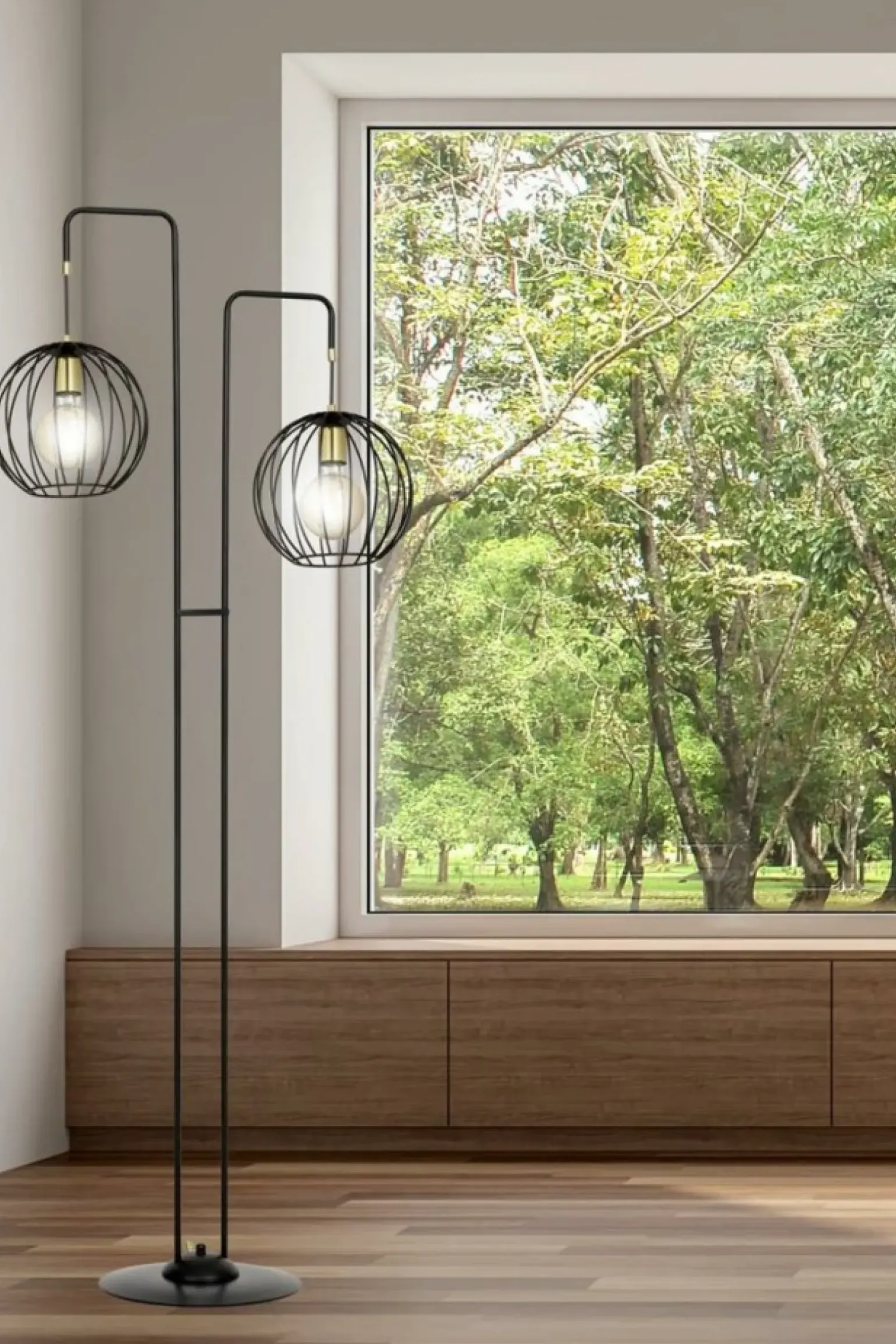 Sklep Kaja Dekoracyjna lampa podłogowa na dwie żarówki 144/LP2 | Kaja Oświetlenie