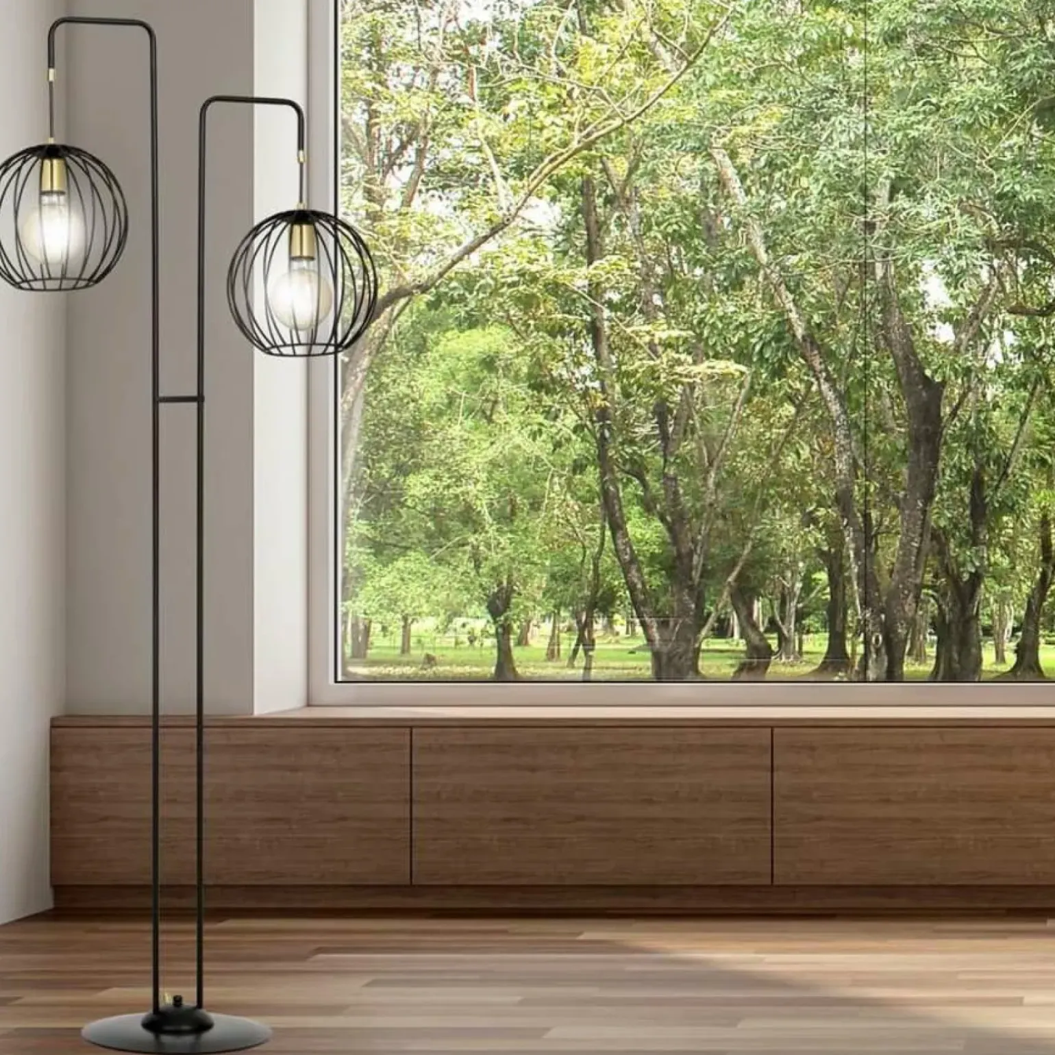 Sklep Kaja Dekoracyjna lampa podłogowa na dwie żarówki 144/LP2 | Kaja Oświetlenie