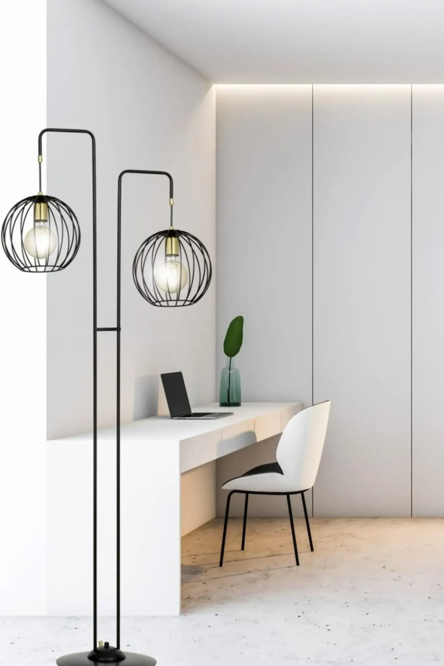 Sklep Kaja Dekoracyjna lampa podłogowa na dwie żarówki 144/LP2 | Kaja Oświetlenie