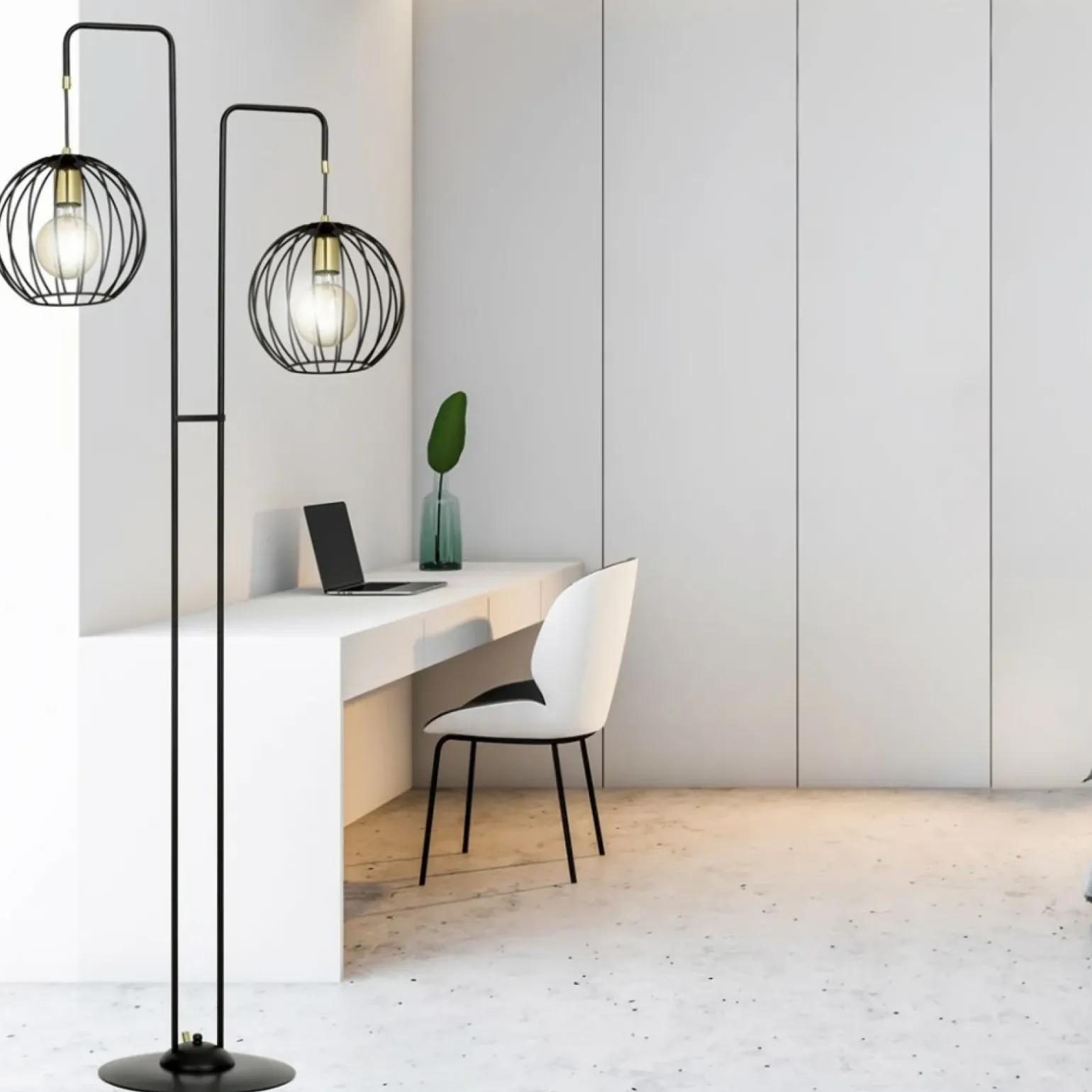 Sklep Kaja Dekoracyjna lampa podłogowa na dwie żarówki 144/LP2 | Kaja Oświetlenie