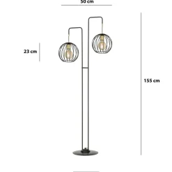 Sklep Kaja Dekoracyjna lampa podłogowa na dwie żarówki 144/LP2 | Kaja Oświetlenie