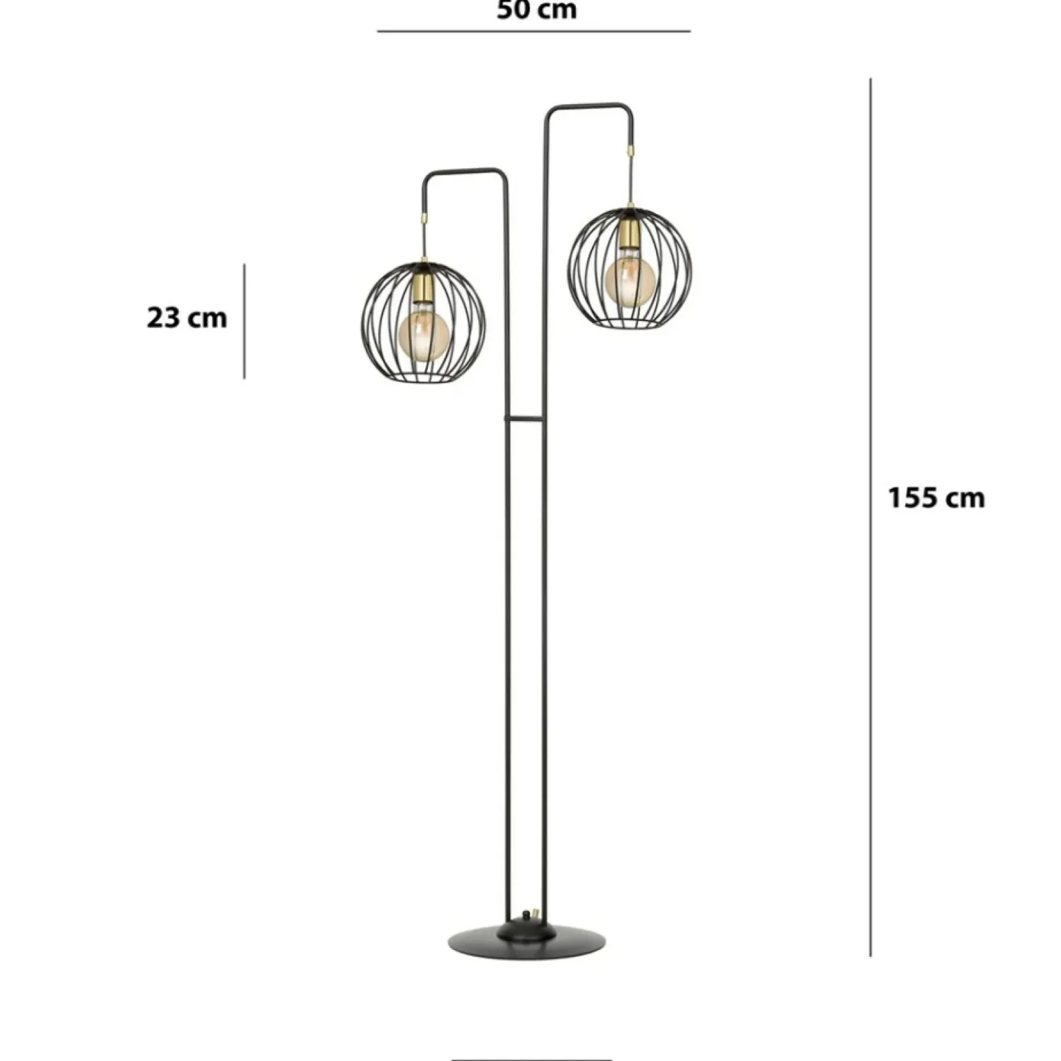 Sklep Kaja Dekoracyjna lampa podłogowa na dwie żarówki 144/LP2 | Kaja Oświetlenie