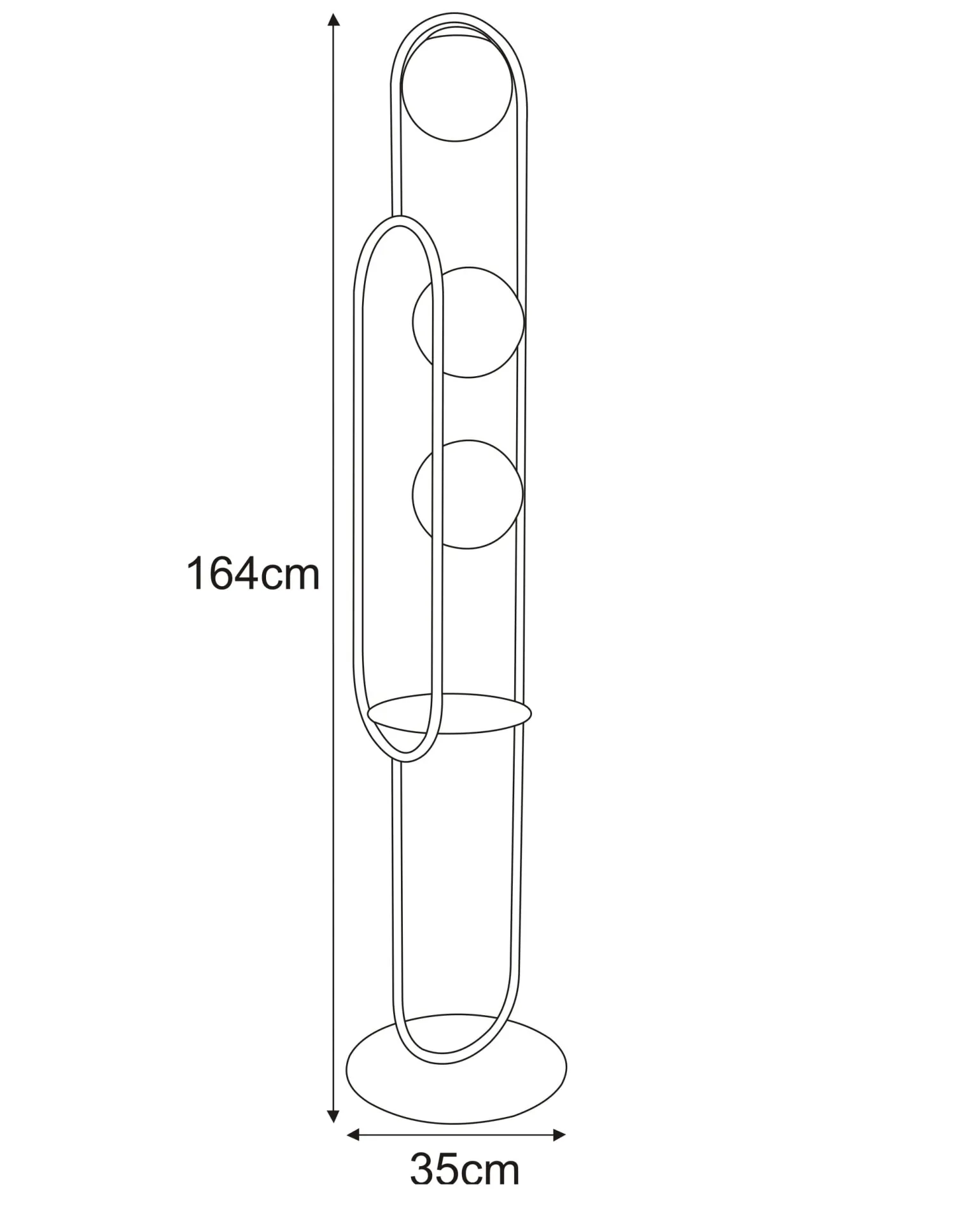 Sklep Kaja Dekoracyjna lampa podłogowa z półką K-4963 | Kaja Oświetlenie