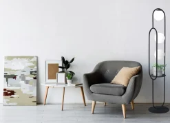 Sklep Kaja Dekoracyjna lampa podłogowa z półką K-4963 | Kaja Oświetlenie