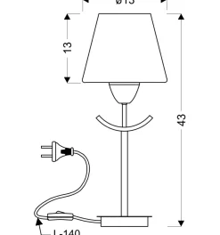 Sklep Kaja Dekoracyjna lampa stołowa z białym kloszem 41-38852 z serii LONDYN