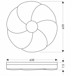 Sklep Kaja Dekoracyjna lampa sufitowa, plafon z drewnem 13-24947 FIORINO | Kaja