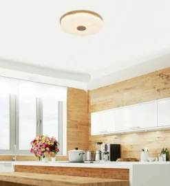 Sklep Kaja Dekoracyjna lampa sufitowa, plafon z drewnem 13-24947 FIORINO | Kaja