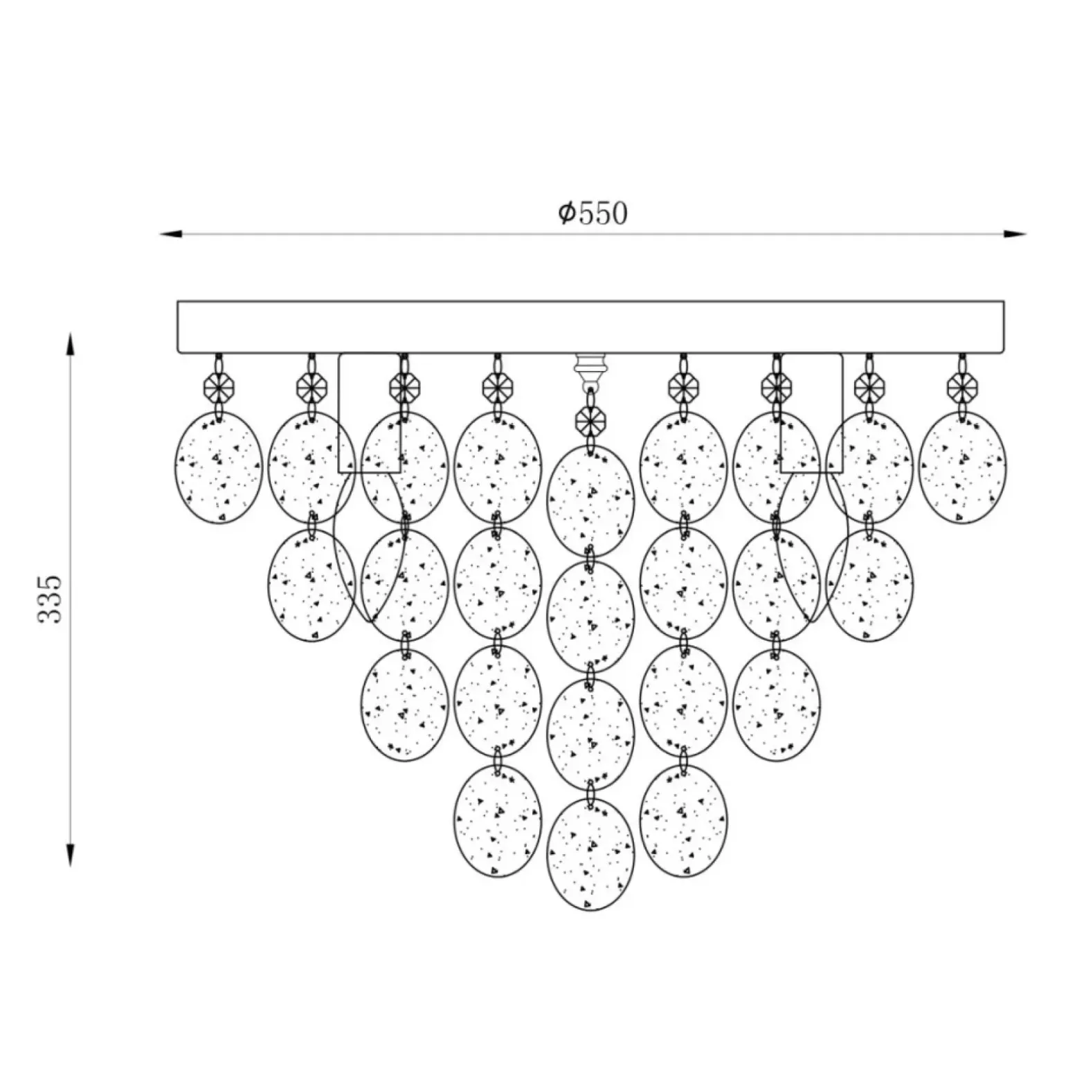 Sklep Kaja Dekoracyjna lampa sufitowa z kryształkami 18366 PARDO | Kaja