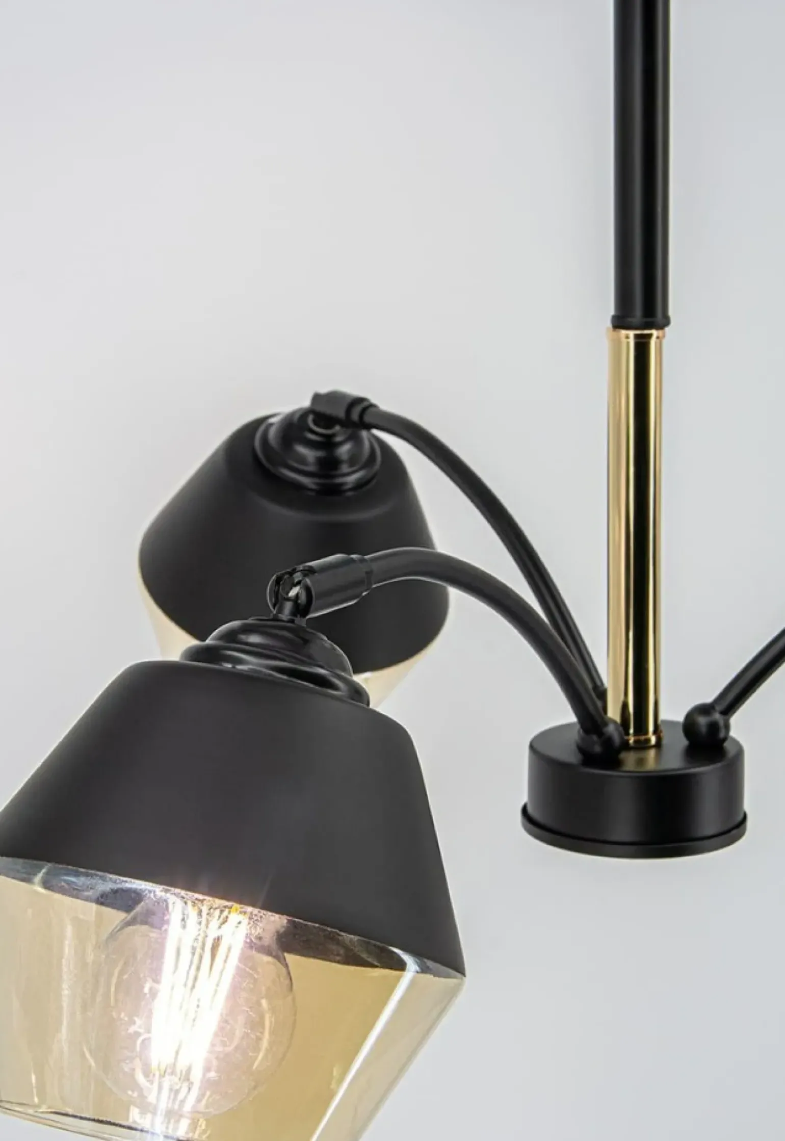 Best Dekoracyjna lampa sufitowa z kloszami 2202/3 BL TR z serii NEWADA Żyrandole Nowoczesne