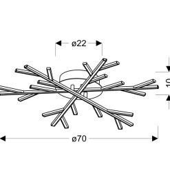 Cheap Dekoracyjna lampa sufitowa śnieżynka A0017-130 SAMOS | Kaja Żyrandole Nowoczesne