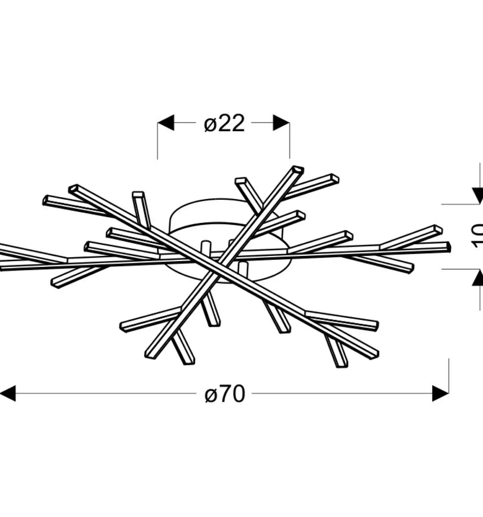 Cheap Dekoracyjna lampa sufitowa śnieżynka A0017-130 SAMOS | Kaja Żyrandole Nowoczesne