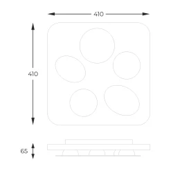 Sklep Kaja Dekoracyjna lampa sufitowa LED A0563-05H-S8TH CONSTELLATION | Kaja
