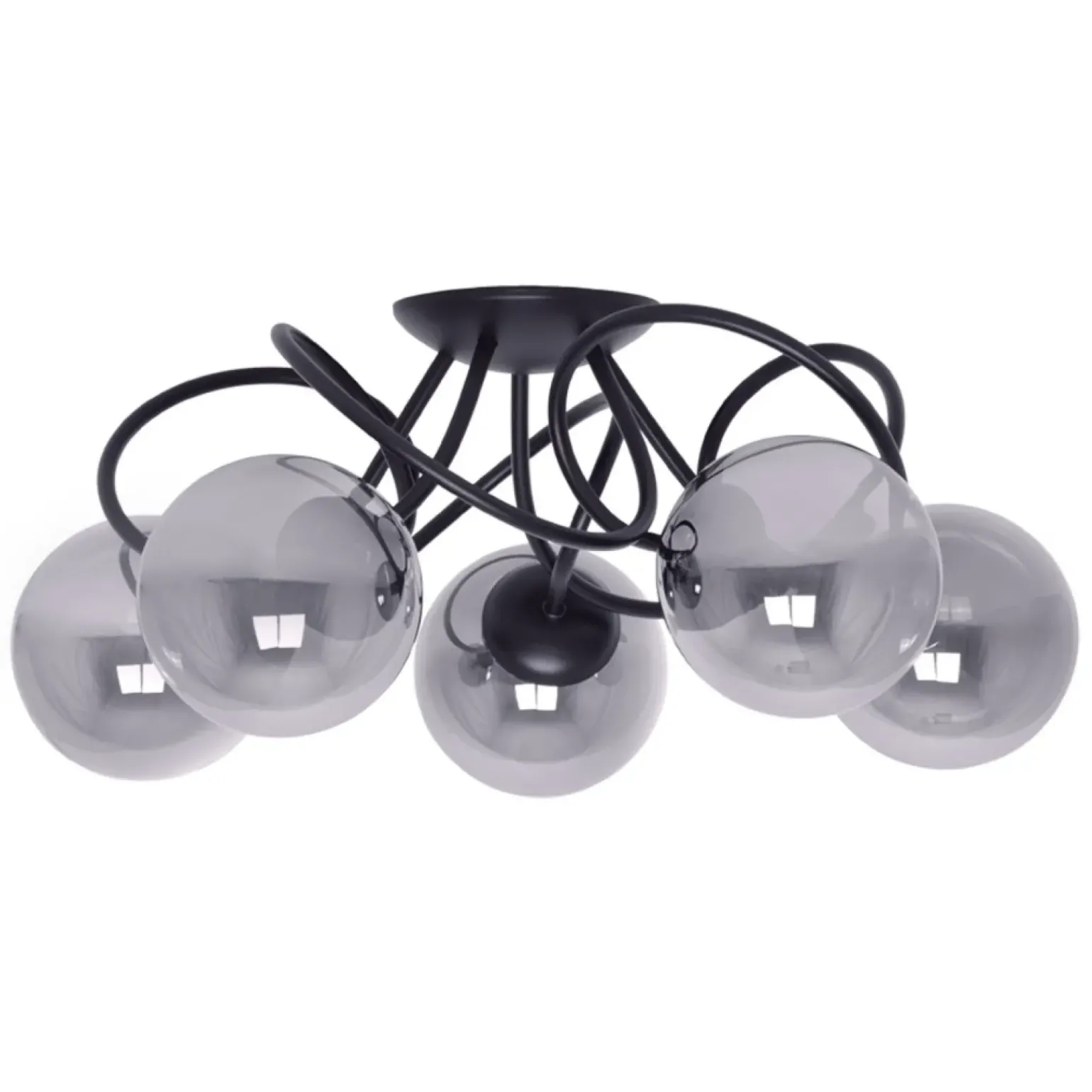 Sale Dekoracyjna lampa sufitowa w kolorze grafitu K-5117 z serii RUBI Żyrandole Nowoczesne