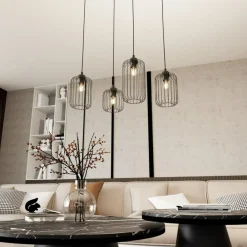 Best Dekoracyjna lampa wisząca, regulowana wysokość 1365/4 z serii VANDER Żyrandole Nowoczesne