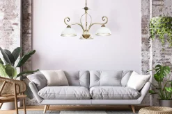 Sklep Kaja Dekoracyjna lampa wisząca retro, antyczne złoto 149/3 WIVARA | Kaja