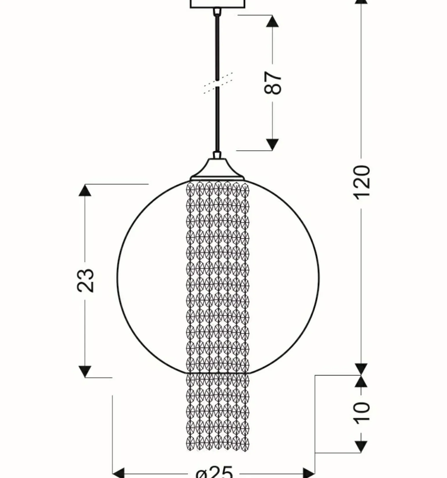 Sklep Kaja Dekoracyjna lampa wisząca z kryształkami 31-26699 ALLANI | Kaja