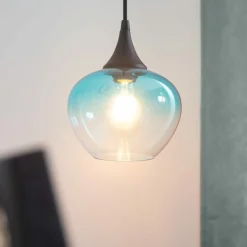 Best Sale Dekoracyjna lampa wisząca, kolorowy klosz ABR-BSE27 BLUESKY | Kaja Żyrandole Nowoczesne