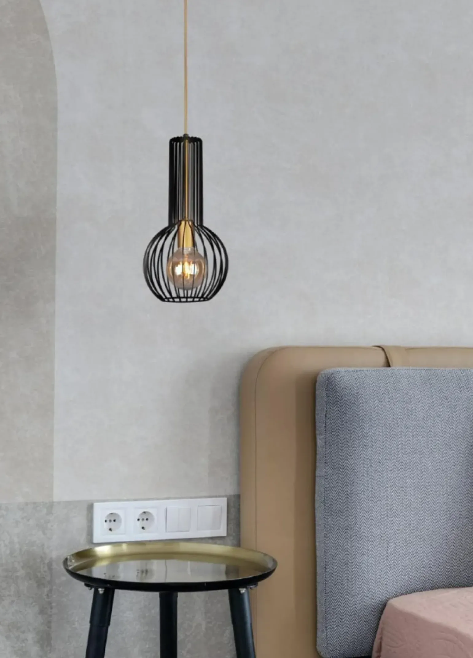 Best Dekoracyjna lampa wisząca do kuchni K-4520 ARVI BLACK | Kaja Żyrandole Nowoczesne