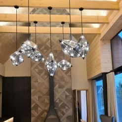 Shop Dekoracyjna lampa wisząca LP-055/1P BK KONSTELACJA | Kaja Oświetlenie Żyrandole Nowoczesne