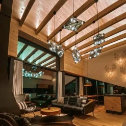 Shop Dekoracyjna lampa wisząca LP-055/1P BK KONSTELACJA | Kaja Oświetlenie Żyrandole Nowoczesne