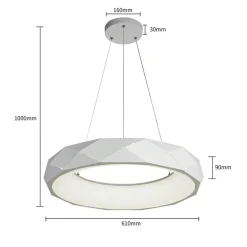 Cheap Dekoracyjna lampa wisząca LED LP-8069/1P LED WH REUS | Kaja Żyrandole Nowoczesne