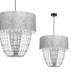 Sklep Kaja Dekoracyjna lampa wisząca z abażurem MLP6437 z serii ALMERIA | Kaja Oświetlenie