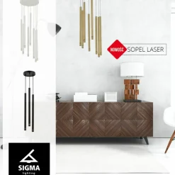 Outlet Dekoracyjna lampa wisząca do salonu SIG 33397 z serii SOPEL GRAND Żyrandole Nowoczesne