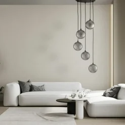 Clearance Dekoracyjna lampa wisząca do salonu loft TK 5747 z serii ELENA | Kaja Żyrandole Nowoczesne