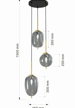 Cheap Dekoracyjna lampa wisząca do salonu WF 5007-302 BELLEVILLE | Kaja Żyrandole Nowoczesne