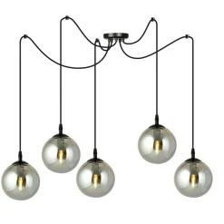 Online Dekoracyjna lampa wisząca z grafitowymi kloszami 937/5 | Kaja Żyrandole Nowoczesne