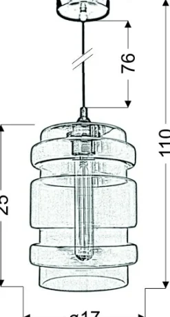 Outlet Dekoracyjna lampa z m kloszem 31-36650-Z z serii DECORADO Żyrandole Nowoczesne