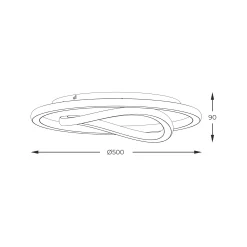 Sklep Kaja Dekoracyjna, ledowa lampa do sypialni MX3889-1A-3BGT LENS | Kaja