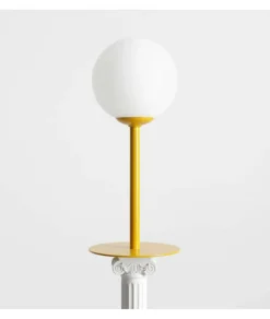 Sklep Kaja Dekoracyjna, musztardowa lampka stołowa do salonu 1080B14 PINNE