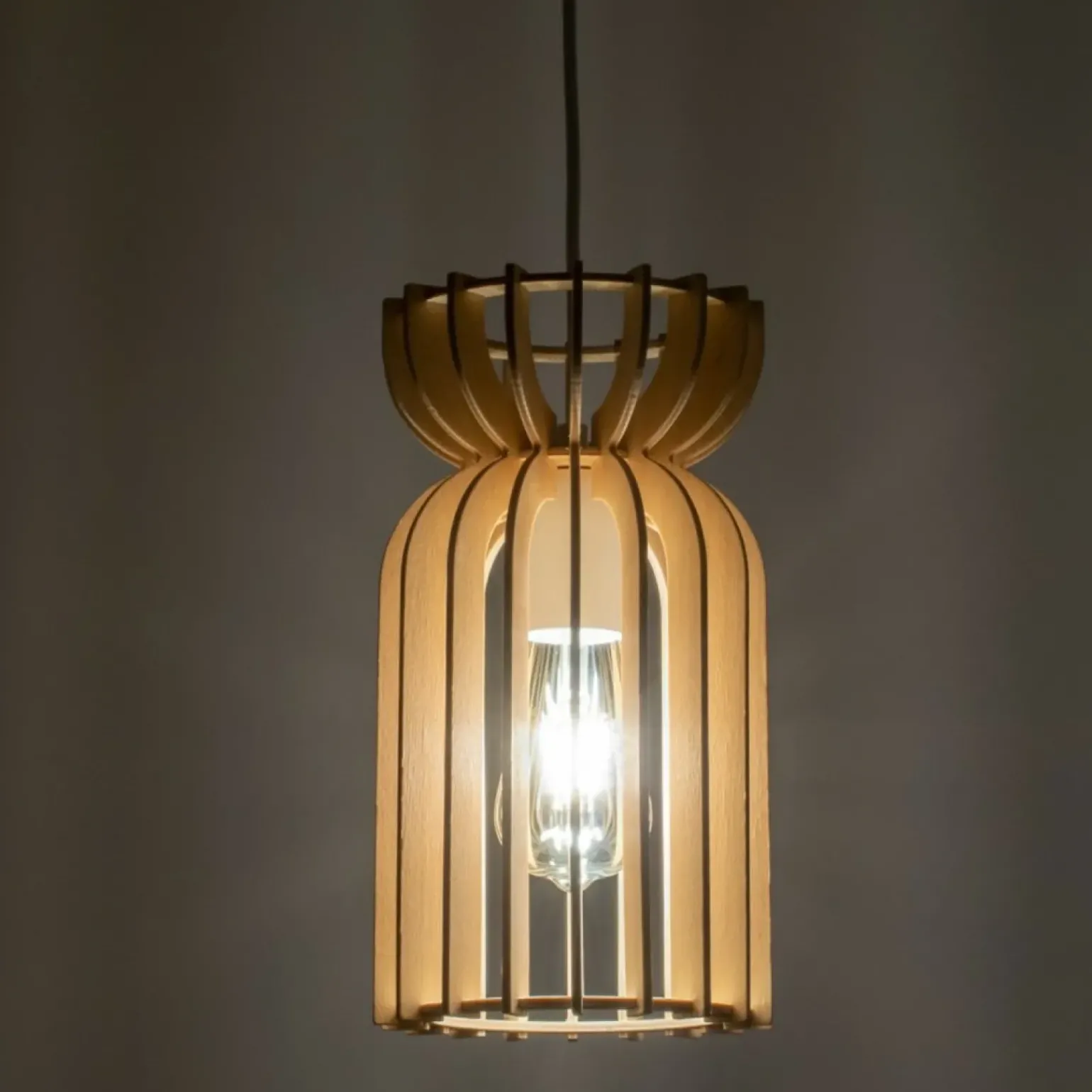 Best Dekoracyjna, naturalna lampa wisząca 10571 KYMI | Kaja Oświetlenie Żyrandole Nowoczesne