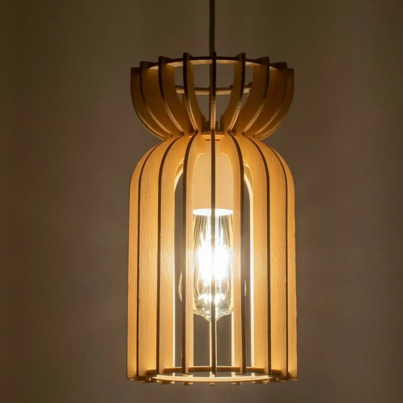 Best Dekoracyjna, naturalna lampa wisząca 10571 KYMI | Kaja Oświetlenie Żyrandole Nowoczesne