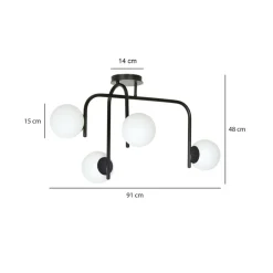 Cheap Dekoracyjna, nowoczesna lampa sufitowa 1030/4B KALF | Kaja Oświetlenie Żyrandole Nowoczesne