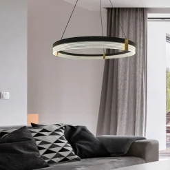 Cheap Dekoracyjna obręcz wisząca ⌀80cm LP-0407/1P L BK TRIANGLE PLUM | Kaja Żyrandole Nowoczesne