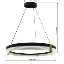 Cheap Dekoracyjna obręcz wisząca ⌀80cm LP-0407/1P L BK TRIANGLE PLUM | Kaja Żyrandole Nowoczesne