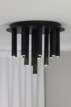 Sklep Kaja Dekoracyjna, okrągła, czarna lampa sufitowa 108505 z serii GOCCE