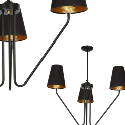 Cheap Dekoracyjna, potrójna, czarna lampa sufitowa MLP4912 z serii VICTORIA | Kaja Ośw Żyrandole Nowoczesne