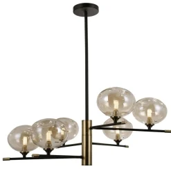 Flash Sale Dekoracyjna, rozłożysta lampa wisząca PND-58856-6-MB-AB z serii MESTA Żyrandole Nowoczesne