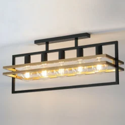 Cheap Dekoracyjna, szeroka lampa sufitowa nad stół SIG 32407 MERCI CZ/ZŁ Żyrandole Nowoczesne