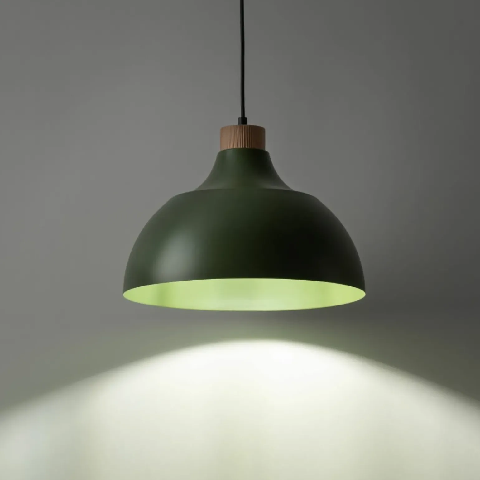 Store Dekoracyjna, zielona lampa wisząca do kuchni TK 5665 z serii CAP Żyrandole Nowoczesne