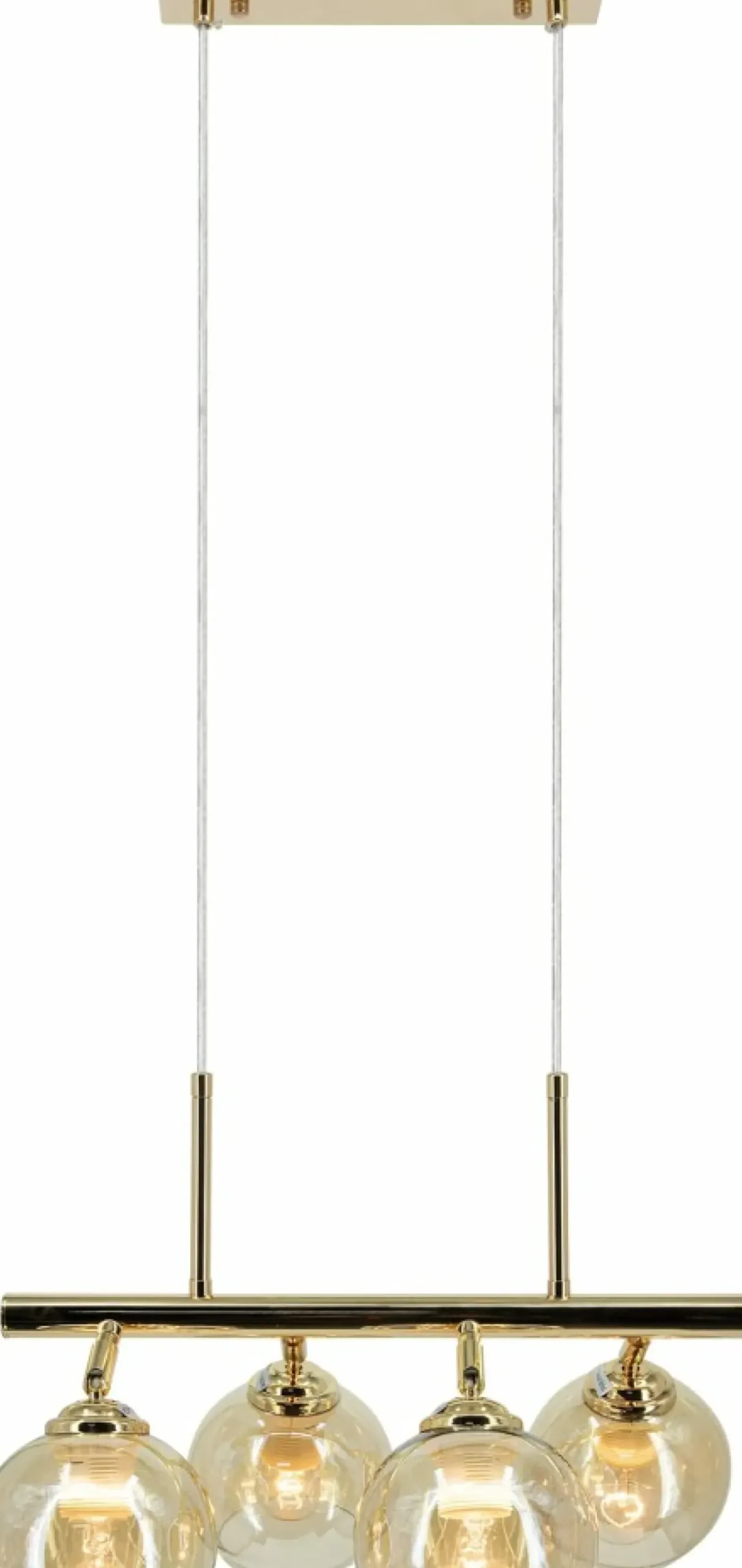 Cheap Dekoracyjna, złota lampa wisząca nad stół 2208/4 TR PIRAN | Kaja Żyrandole Nowoczesne