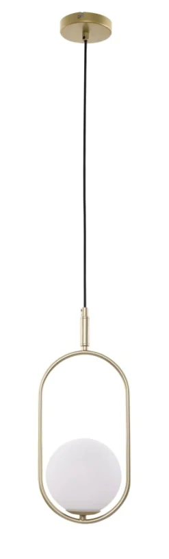 Shop Dekoracyjna, złota lampa wisząca do sypialni 31-73457 z serii CORDEL Żyrandole Nowoczesne