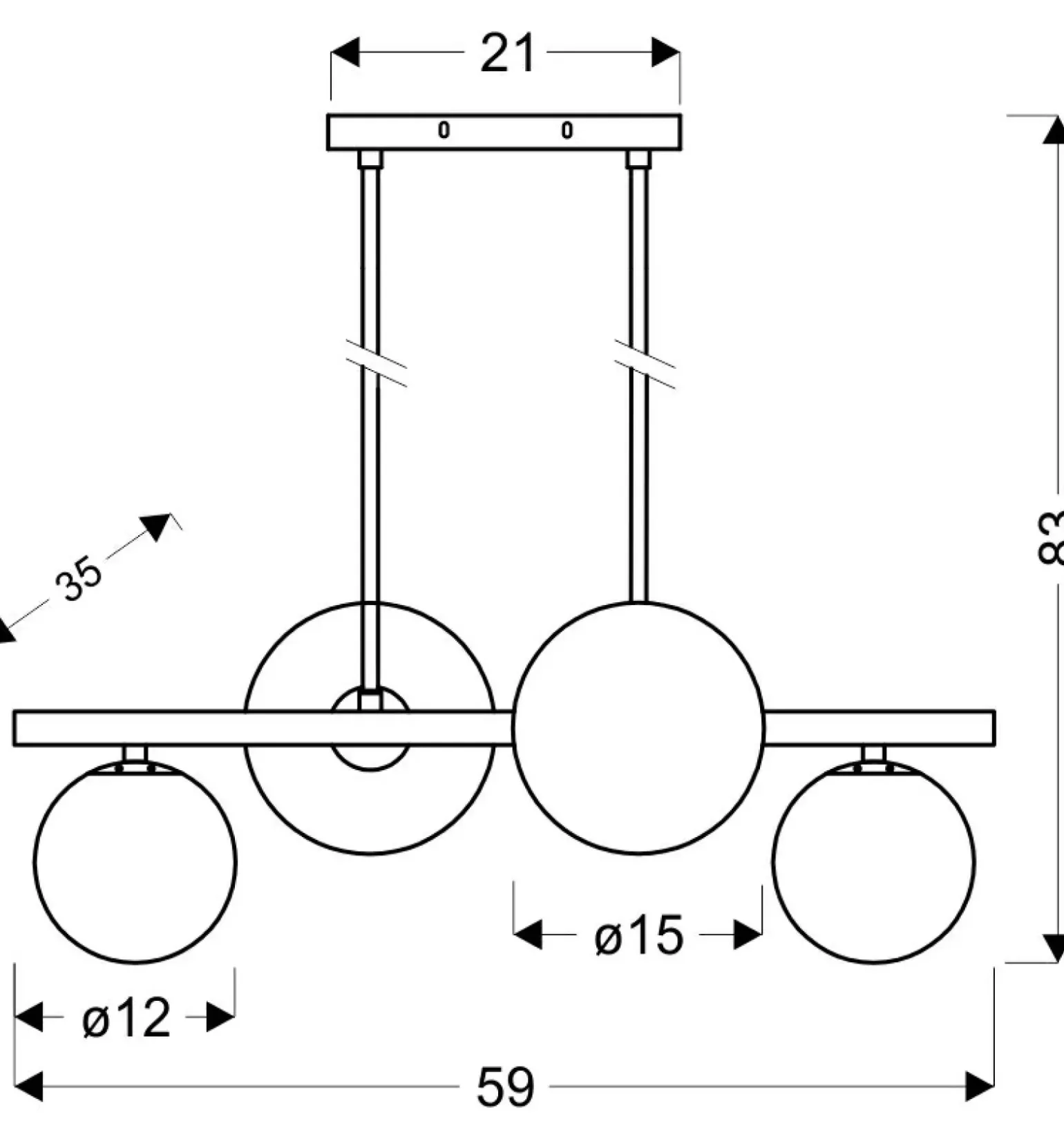 Store Dekoracyjna, złota lampa wisząca do jadalni 34-73426 z serii KAMA Żyrandole Nowoczesne