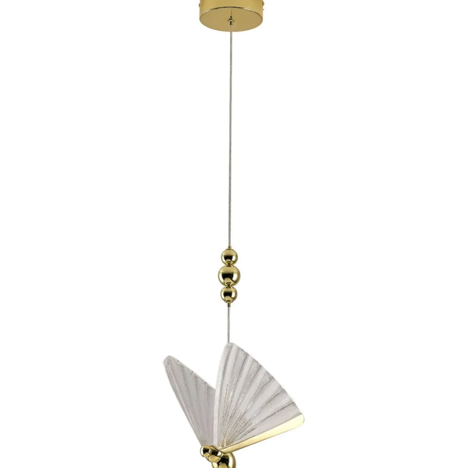 New Dekoracyjna, złota lampa wisząca art deco LP-1715/1P MARIPOSA | Kaja Żyrandole Nowoczesne