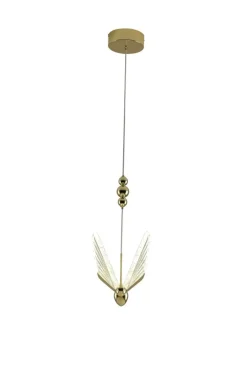 New Dekoracyjna, złota lampa wisząca art deco LP-1715/1P MARIPOSA | Kaja Żyrandole Nowoczesne