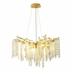 Flash Sale Dekoracyjna, złota lampa wisząca do salonu MD3720-1-EGN DIJON | Kaja Żyrandole Nowoczesne